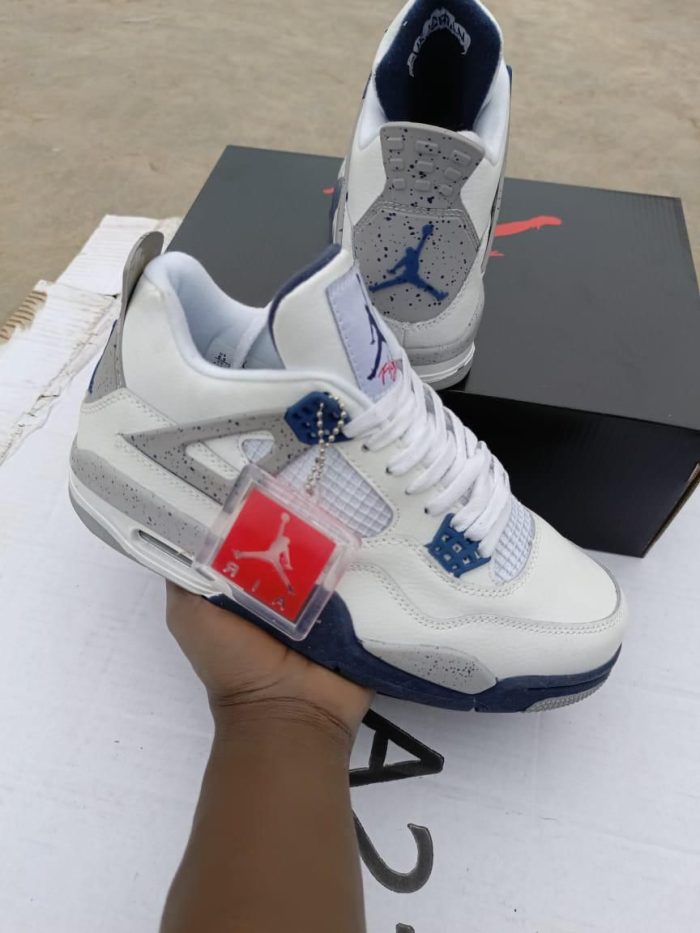 Jordan 4 Blue, White & Cement Grey