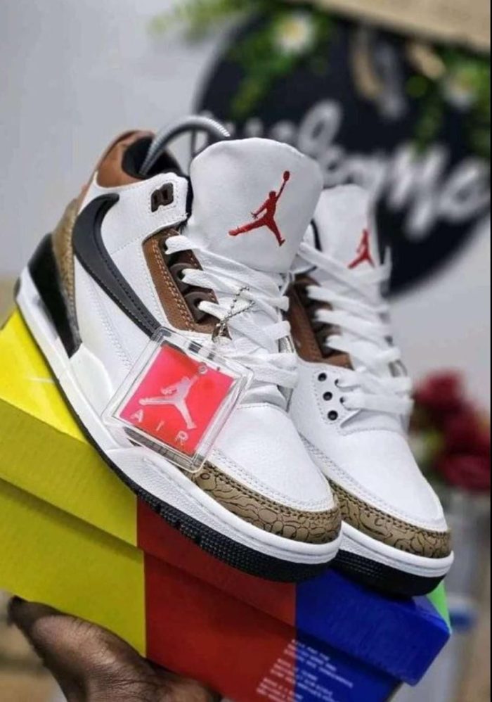 Jordan 3 White, Black & Brown