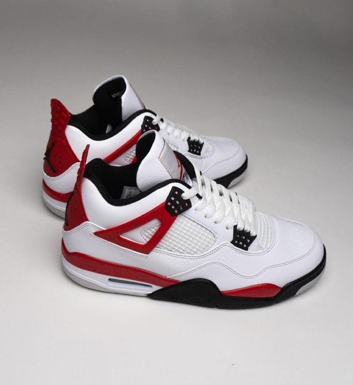 Jordan 4 White, Black & Fire Red
