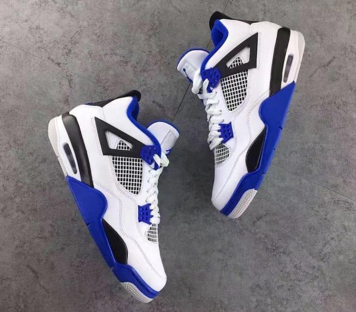 Jordan 4 White, Blue & Black Motorsport