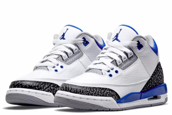 Jordan 3 White, Cement Grey & Racer Blue